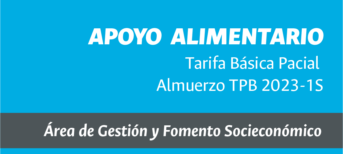 Apoyo Alimentario Tarifa Básica Parcial –Almuerzo TBP  2023-1s