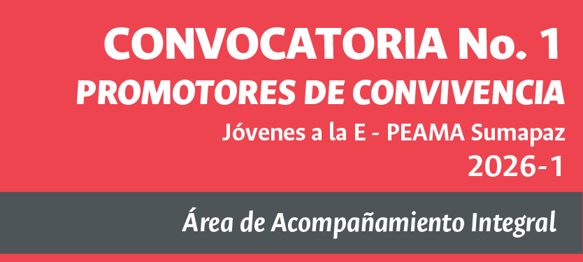 Convocatoria Promotores de Convivencia - Programas Jóvenes a la U, Jóvenes a la E y PEAMA Sumapaz 2026-1